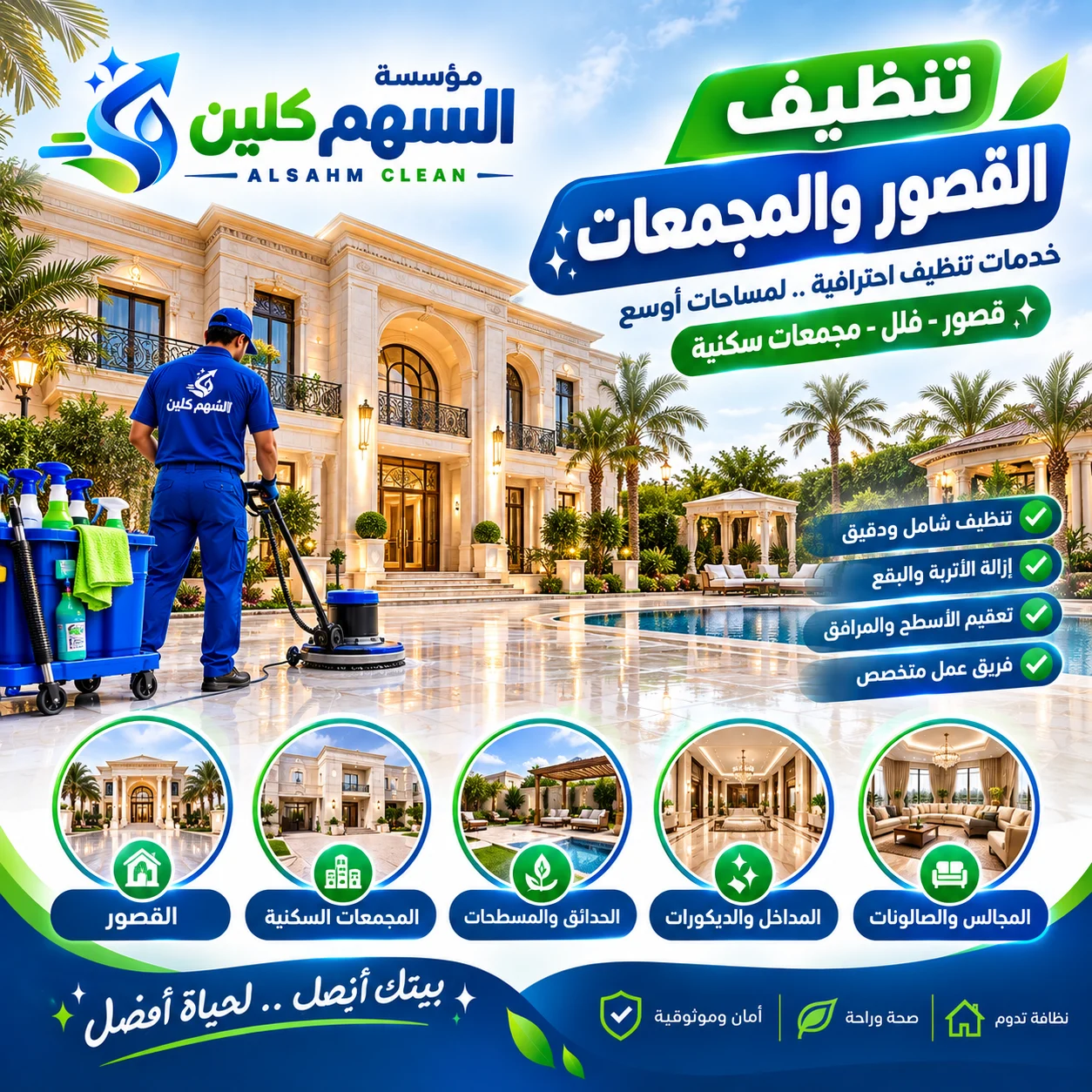 تنظيف القصور والمجمعات - الرياض