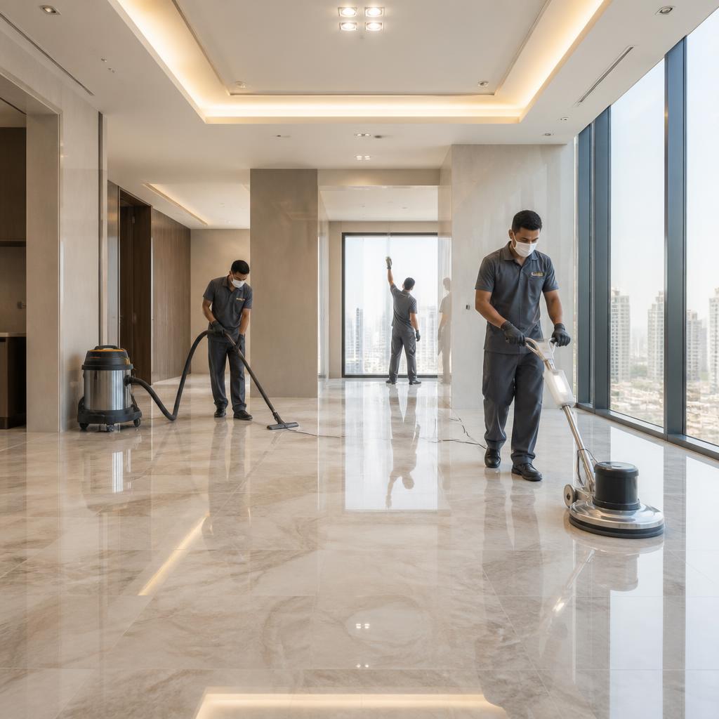 تنظيف بعد البناء والتشطيب